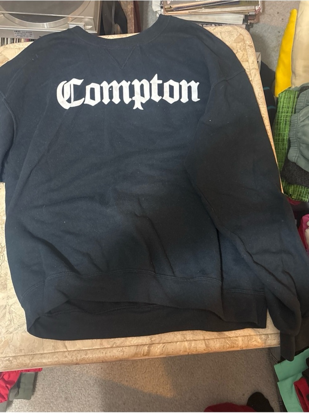 Black Crewneck Sweatshirt - Classic Logo